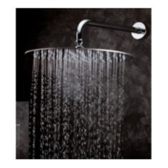 ROUND FLAT Soffione rotondo in acciaio 40 cm