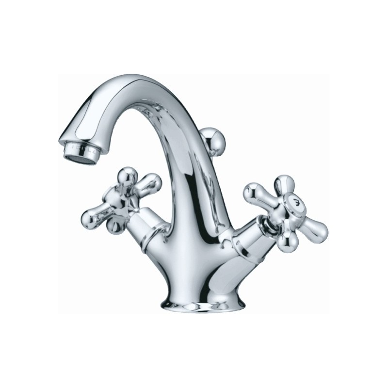 MAYA monoblocco lavabo con scarico finitura cromo