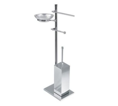 DECO' Piantana con elementi mobili - p.salviette, p.rotolo, p.scopino e p.sapone -