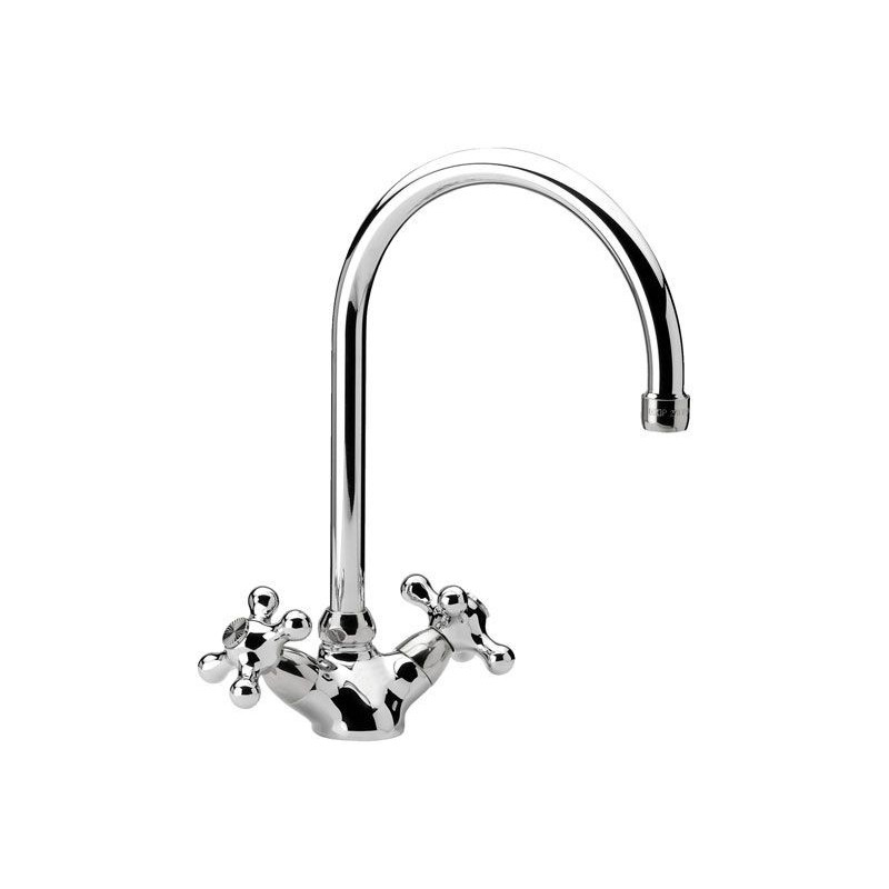 REVIVAL Monoforo lavello con bocca girevole finitura cromo