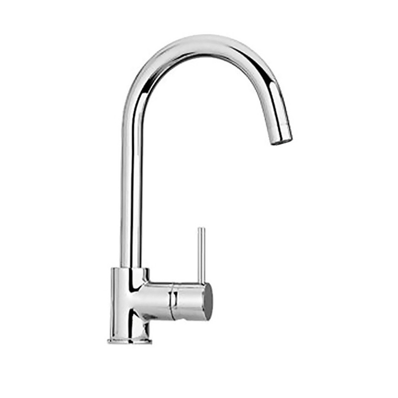 PETRAMIX miscelatore monocomando con canna a ponte finitura ultrametal 42 titanio