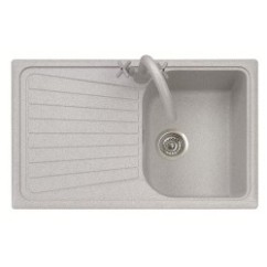 SPAZIO 79.10 Lavello cucina ad una vasca più scolapiatti finitura micro ultragranit 94 avena