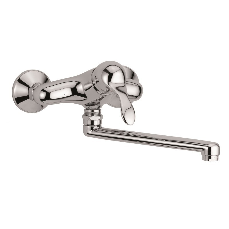 DUNA Monocomando lavello a muro finitura cromo