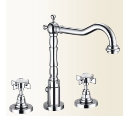 LIVINGSTONE batteria lavabo con canna alta finitura cromo