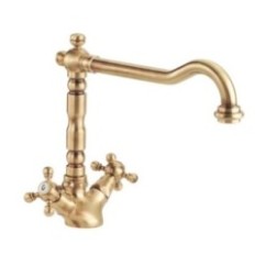 OLD FASHION Monoforo lavello cucina finitura ottone lucido