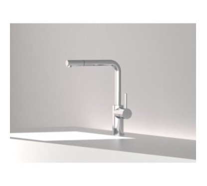 MICRON monocomando lavello cucina con doccetta estraibile finitura cromo