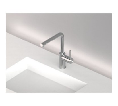 MICRON monocomando lavello cucina con doccetta estraibile  finitura cromo