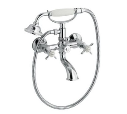 CLASSICA gruppo vasca esterno completo di doccetta e flessibile