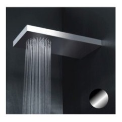 WALL Soffione rettangolare in acciaio 26x52 finitura cromo super mirror