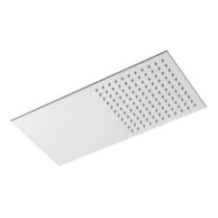 WALL Soffione rettangolare in acciaio 26x52 finitura cromo super mirror