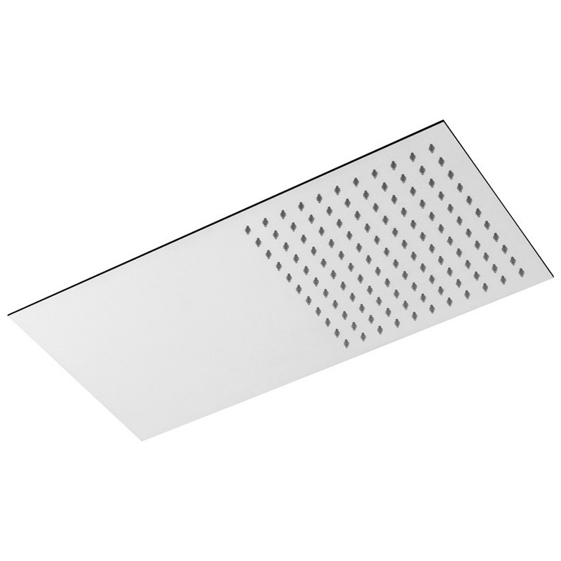WALL Soffione rettangolare in acciaio 26x52 finitura cromo super mirror