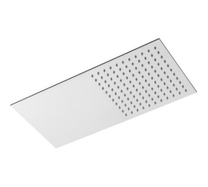 WALL Soffione rettangolare in acciaio 26x52 finitura cromo super mirror