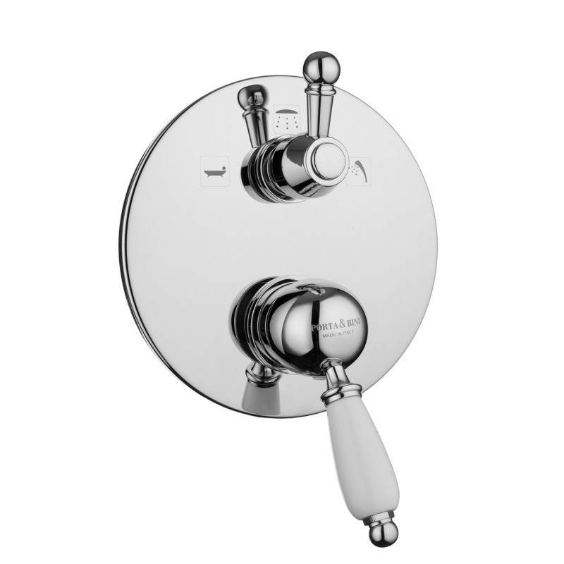 NEW OLD Monocomando doccia incasso con deviatore tre uscite finitura ramato