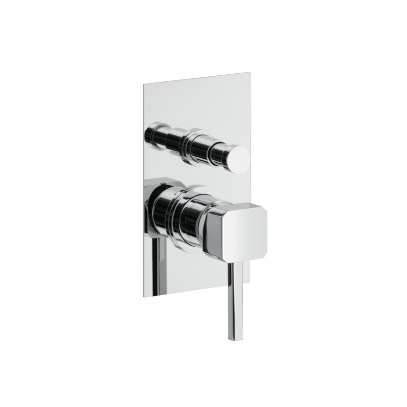 P-QUADRO rubinetto monocomando doccia incasso con deviatore