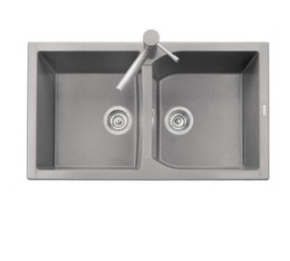 CORAX 86.20 Lavandino  cucina a due vasche finitura micro ultragranit 55 sahara