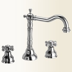 PAPIRO batteria lavabo con scarico automatico finitura cromo