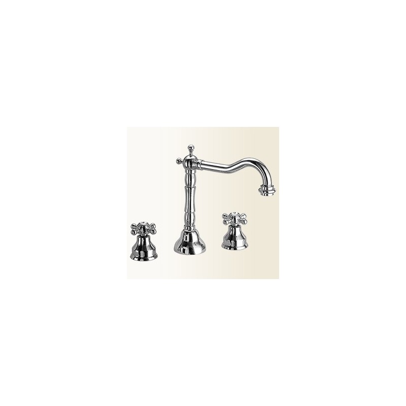 PAPIRO batteria lavabo con scarico automatico finitura cromo