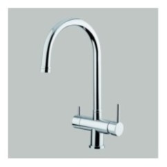 IDEALAQUA miscelatore cucina a 3 vie separate finitura cromo