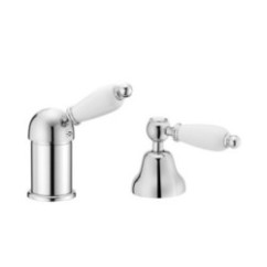 NEW OLD Monocomando bordo vasca con deviatore finitura cromo spazzolato