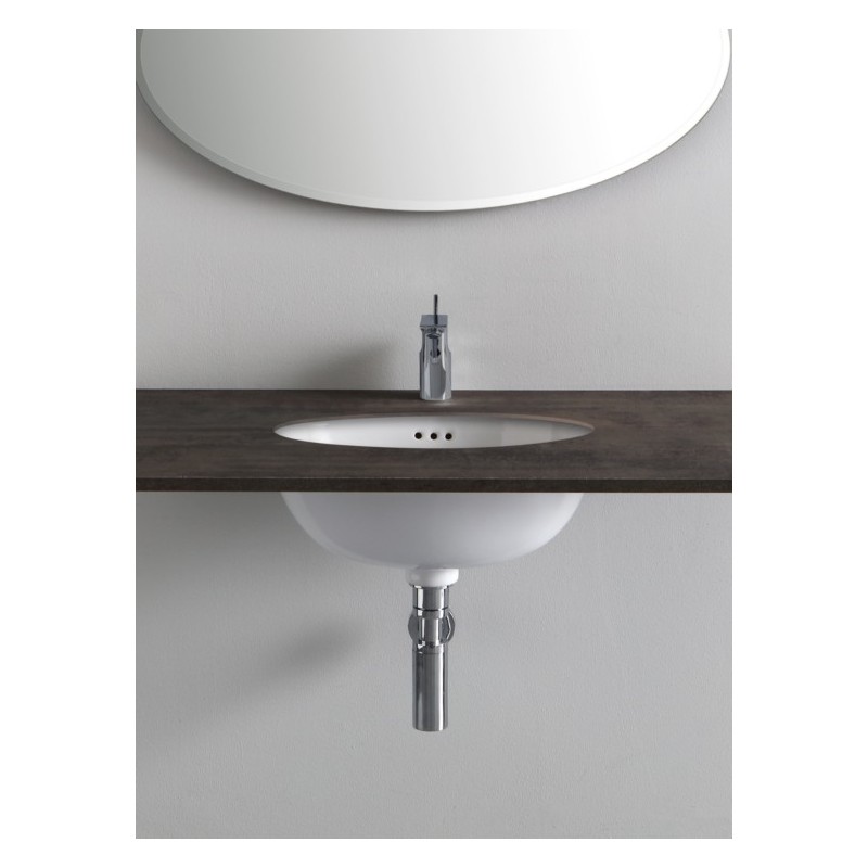 CHELSEA lavabo sottopiano finitura bianco lucido