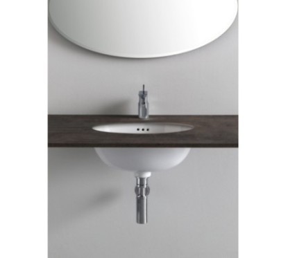 CHELSEA lavabo sottopiano finitura bianco lucido