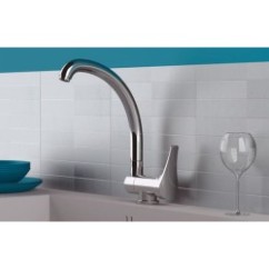 RIO Miscelatore monocomando per lavello sottofinestra con bocca alta girevole finitura cromo