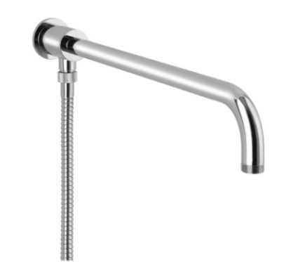 Braccio doccia con deviatore finitura cromo
