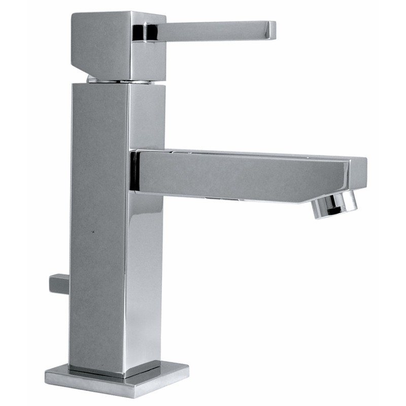 QUARZO monocomando lavabo con scarico finitura cromo