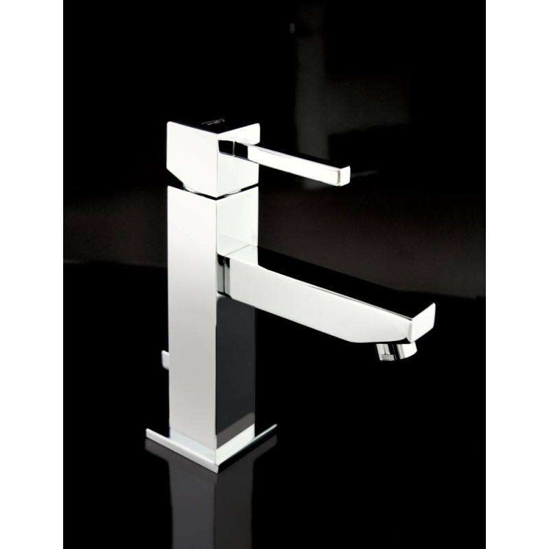 QUARZO monocomando lavabo con scarico finitura cromo