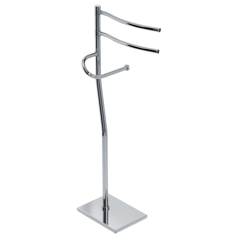 DUEMILA PLUS Piantana con 2 portasalviette e porta rotolo