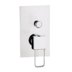 QUADRA rubinetto monocomando doccia incasso con deviatore a pulsante finitura cromo