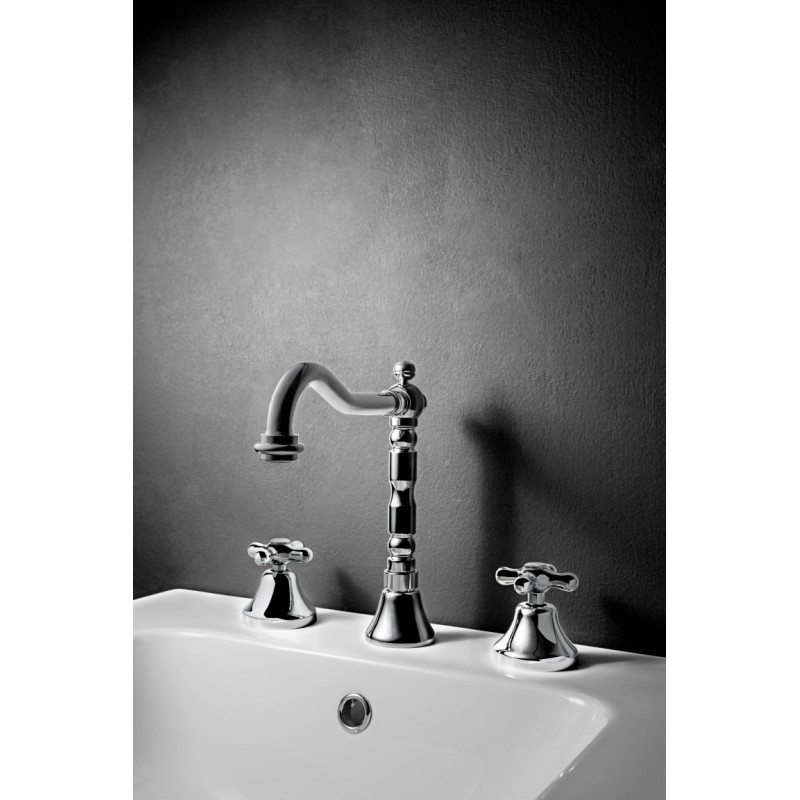 ERICE Batteria lavabo scarico 1”1/4 finitura cromo