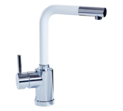 POLYTEK20 miscelatore monocomando con canna a L finitura microultragranit nero matt/cromo