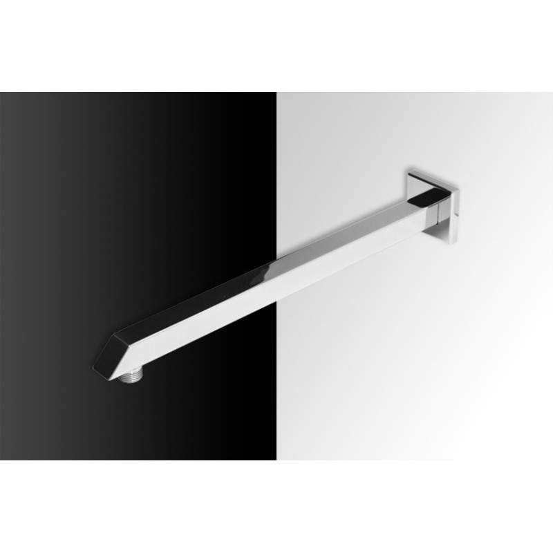 BRACCIO QUADRO 150 Braccio quadro a muro L. 400x25 in acciaio inox finitura super mirror