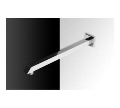 BRACCIO QUADRO 150 Braccio quadro a muro L. 400x25 in acciaio inox finitura super mirror