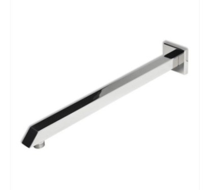 BRACCIO QUADRO 150 Braccio quadro a muro L. 400x25 in acciaio inox finitura super mirror