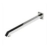 BRACCIO QUADRO 150 Braccio quadro a muro L. 400x25 in acciaio inox finitura super mirror