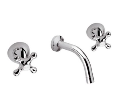 REVIVAL batteria lavabo-lavello da incasso finitura cromo