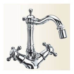 PAPIRO monoforo per bidet con canna antica finitura cromo