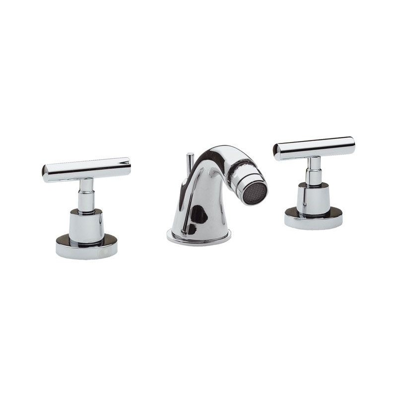 TILLY Batteria bidet con scarico finitura cromo