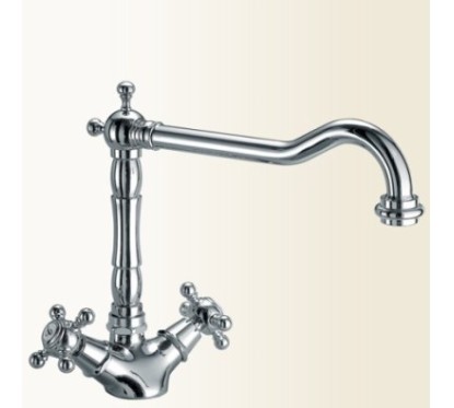 PAPIRO monoforo per lavello canna antica finitura cromo