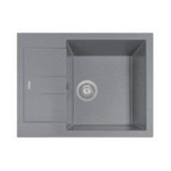 ELEGANCE 65.10 Lavello cucina ad una vasca più scolapiatti finitura ultrametal 41 alluminio