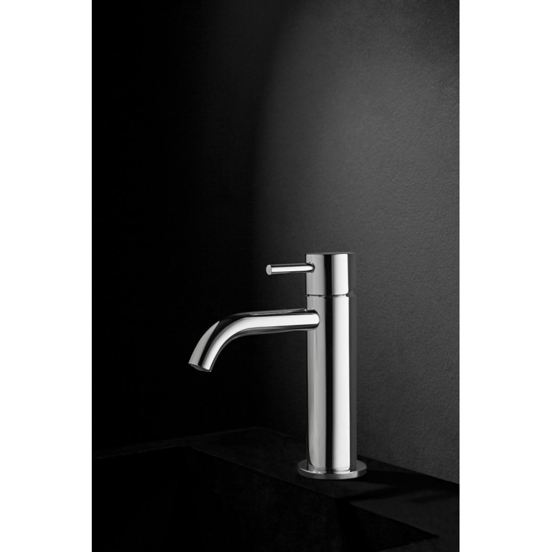 TONDì Monocomando lavabo con scarico finitura cromo