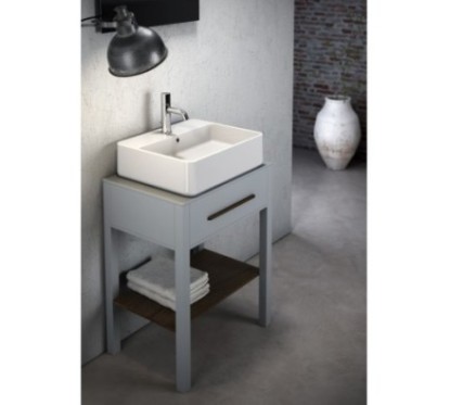 TRATTO Lavabo da appoggio monoforo Rettangolare 50