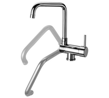 RING miscelatore per lavello sottofinestra finitura sale & pepe