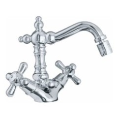 MAYA monoforo bidet decò con scarico finitura cromo