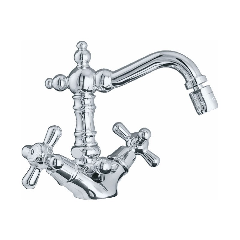 MAYA monoforo bidet decò con scarico finitura cromo