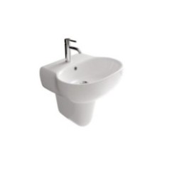 ERGO lavabo cm 55x48xh18, monoforo + semicolonna