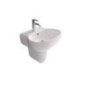 ERGO lavabo cm 55x48xh18, monoforo + semicolonna