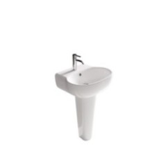 ERGO lavabo cm 55x48xh18, monoforo + colonna